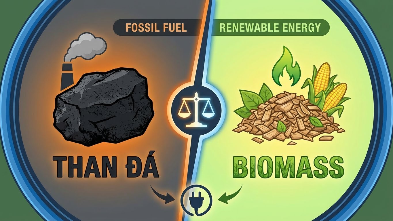 so sánh Than đá và Biomass
