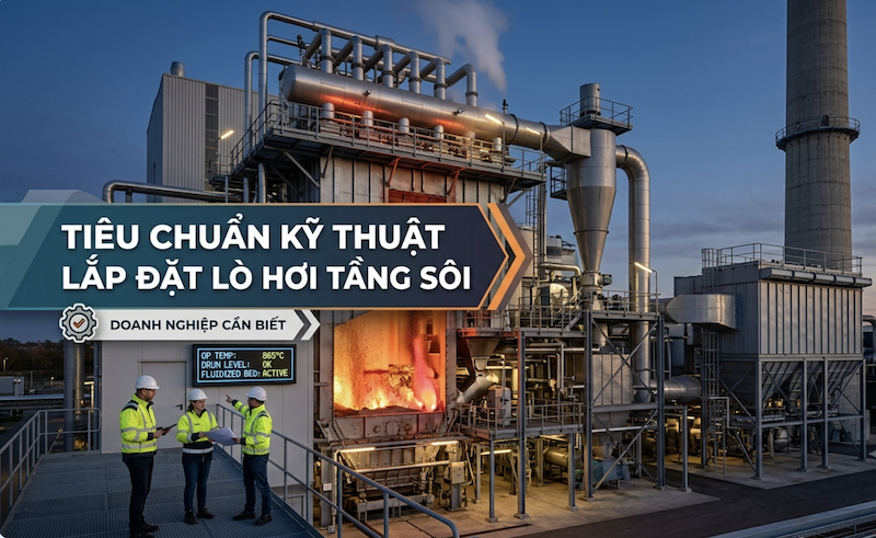 Tiêu chuẩn kỹ thuật lắp đặt lò hơi tầng sôi